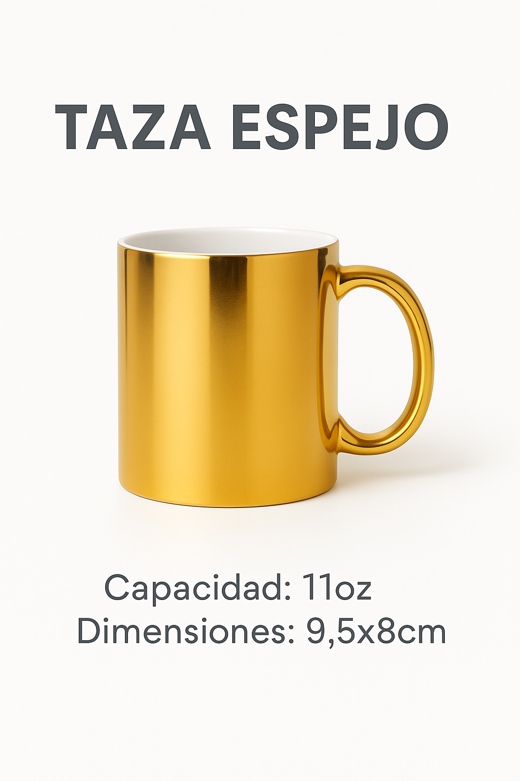 Taza Dorada y plata Personalizada – Acabado Premium Espejo