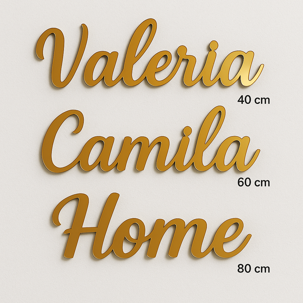 NOMBRE PERSONALIZADO EN ACRILICO ESPEJO-PREMIUM