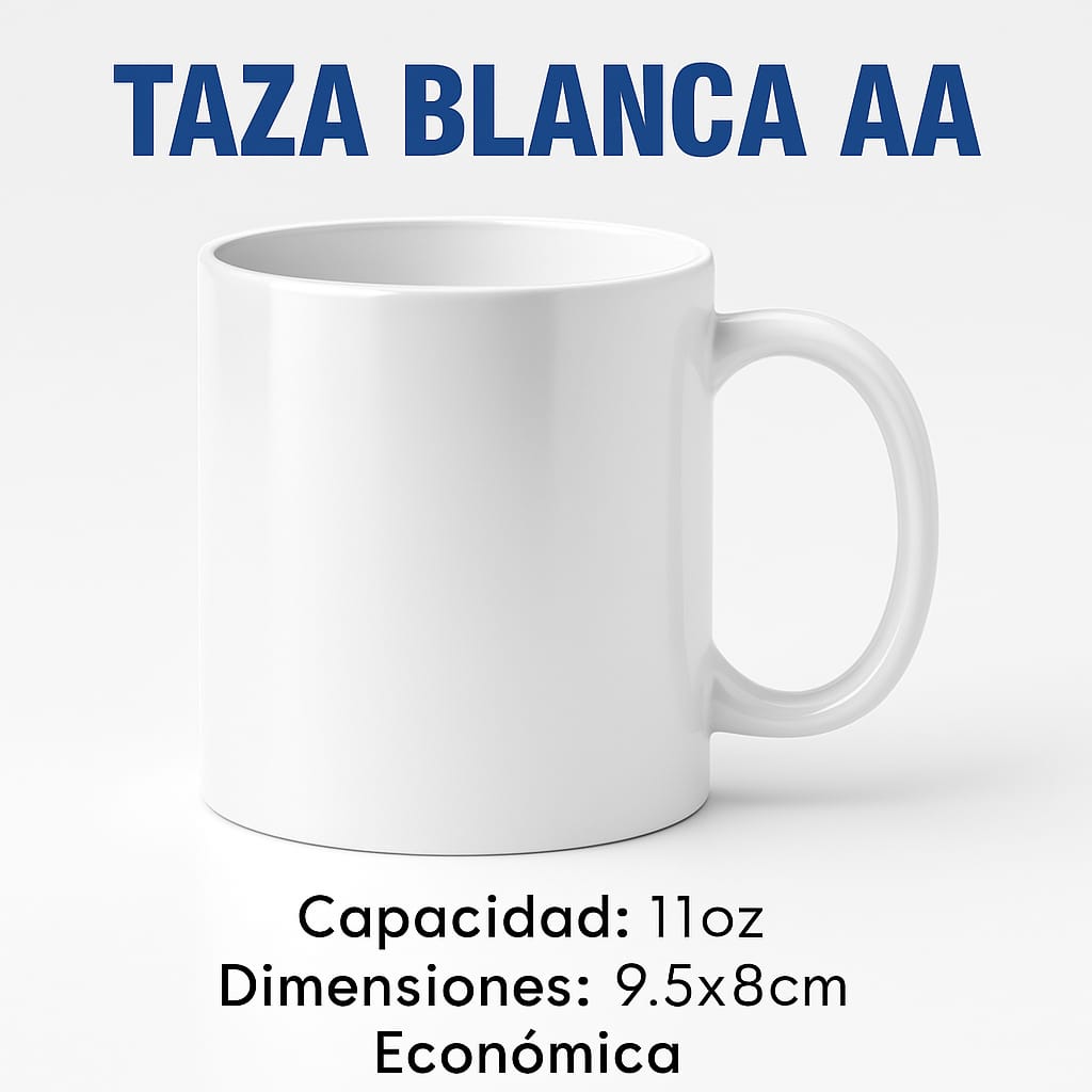 TAZZA BLANCA PERSONALIZADA PREMIUM
