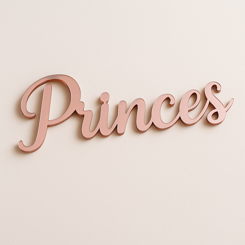 Palabra decorativa en acrilico espejo premium