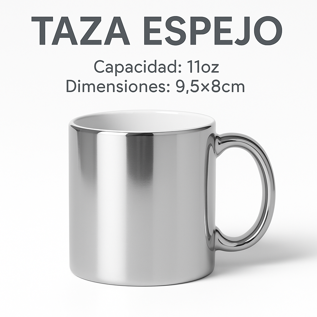 Taza Dorada y plata  Personalizada – Acabado Premium Espejo